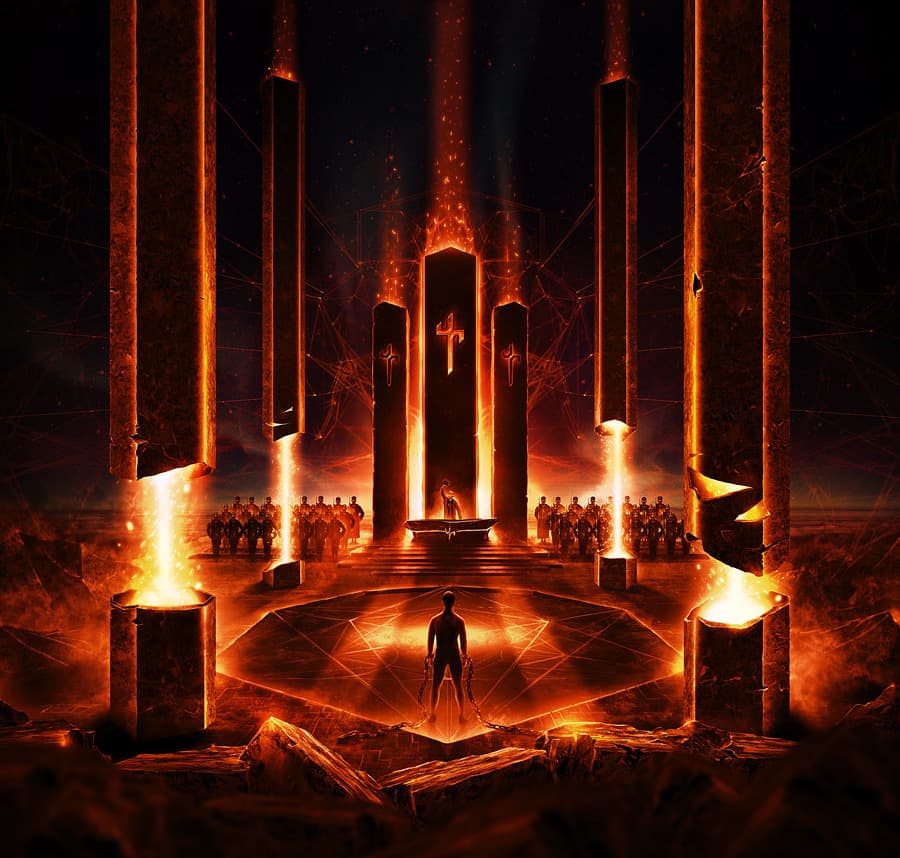 Parallax image with dramatic lighting and shadow